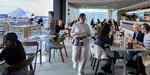 Canvas has panoramic views of Sydney Cove.