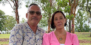 Hannah’s parents Sue and Lloyd Clarke at Hannah’s Place - a park renamed in her honour - in Camp Hill.