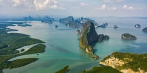 Phuket is your springboard to Phang Nga Bay where limestone islands rise like sleeping sea monsters.