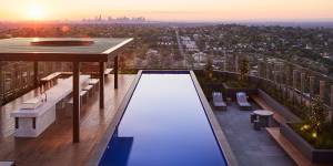 The view from the rooftop pool.