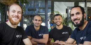 QPay startup team members Andrew Clapham,Moe Satti,Ahmed Elshearif and Zakaria Bouguettaya 