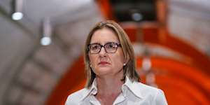 Premier Jacinta Allan held a press conference about the new Metro Tunnel stations on Monday morning instead of attending a social services event,where she was due to speak.