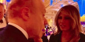 'The very warm Melania Trump':Anthony Pratt snaps pic with first lady at NYE party