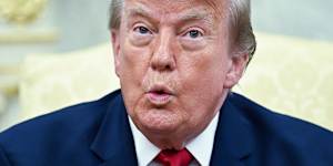 US President Donald Trump in the Oval Office on Tuesday.