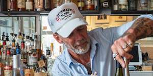 Bartender John Murphy mixes sauvignon blanc with jalapeños at his bar,Automatic Slim’s,in New York City on July 3,2025.