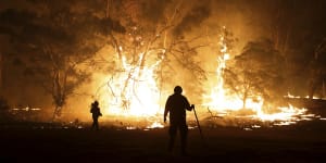 Firefighters at North Black Range northwest of Braidwood,NSW earlier this month. 