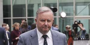 Anthony Albanese in Canberra on Monday.