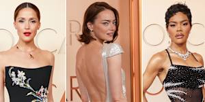 Rose Byrne,Emma Stone and Teyana Taylor at the Oscars.