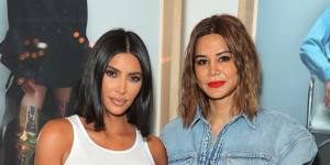 Happier times:Kim Kardashian and Christine Centenera in Los Angeles in 2019.
