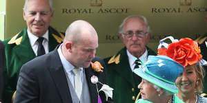 Peter Moody meets the Queen at Royal Ascot in 2012.