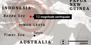 Darwin shaken by powerful earthquake originating in Indonesia