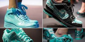 What could have been ... some of the AI fake designs posted to social media for the Nike x Tiffany&Co collaboration. 