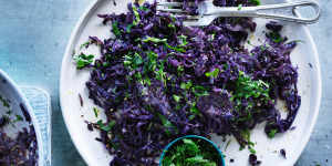 Red-cooked cabbage.