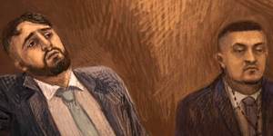 Two hired gunmen changed cars three times before a driver took them across the border after a"planned underworld hit"on a gangland figure at a cafe,prosecutors allege.