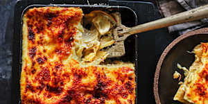 Julia Busuttil Nishimura's lemon and fennel lasagne.