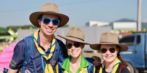 ‘Having the time of my life’:Aussie scouts unfazed by heat at jamboree as UK and US pull out