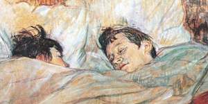 The painting,The Bed,by Toulouse Lautrec.