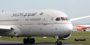 A Saudia Boeing 787-9 Dreamliner. Saudia most flies domestic and point-to-point flights to and from Saudi Arabia. The new airline will use Riyadh as a transit hub for connecting flights.