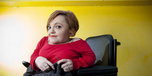 Profile portrait of journalist/comediene Stella Young. Pictured at Southbank. Photograph by Chris Hopkins