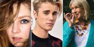 From left:Anna Sorokin,singer Justin Bieber and cookbook author Martha Stewart have all enjoyed boosted reputations,and bank balances,from crime or unlawful activity. 
