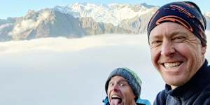 James Nowland and friend Jay Driscoll.