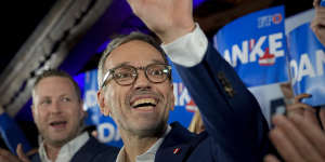 Herbert Kickl,leader of the Freedom Party of Austria waves to supporters,in Vienna. He said he’ll start coalition negotiations straight away.