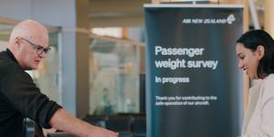 Air New Zealand wants to weigh 10,000 international passengers.
