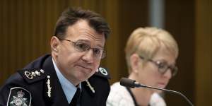 Reece Kershaw,newly appointed head of the AFP,appears before a Senate committee on press freedom.