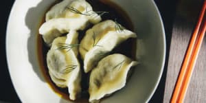 Tang's port and prawn dumplings.