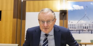 RBA governor Philip Lowe settles in for what may have been his last Senate estimates appearance.