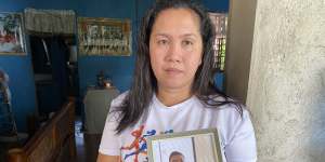 Mary Ann Ramirez,whose husband Josie Marie was shot and killed in the attack on Degamo’s compound.