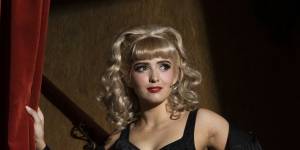 Actor Annelise Hall starring in the Australian production of Grease,Capital Theatre. 