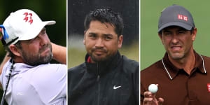 Australian golfers (l-r):Marc Leishman,Jason Day and Adam Scott.