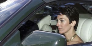 Ghislaine Maxwell,driven by Prince Andrew,leaves the wedding of a former girlfriend of the prince in September 2000.