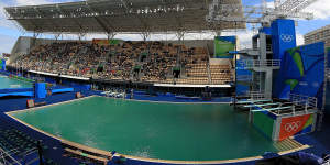 Not green with envy:The diving pool.
