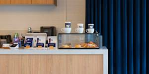 The coffee counter. 
