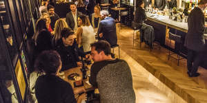 Inside Arlechin,the Grossi family's new late-night bar in a Melbourne laneway behind its flagship Florentino restaurant.