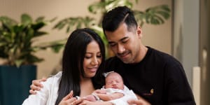 Baby Lucas was born on Monday to parents Kerstin and Matthew Nieto.