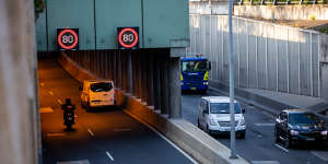 Traffic on Sydney’s M5 East on Thursday.