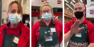 Wesfarmers chief Rob Scott praised Bunnings staff for the way they dealt with a customer who refused to wear a mask. 