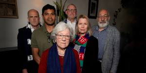 (L-R) Alex Hillman,Dale Kickett,Carmen Lawrence,Gerard McNeill,Gillian O’Shaughnessy and Dr. Bill Hare.