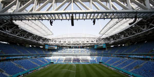 Gazprom Arena in St Petersburg,Russia,where the 2022 Champions League final is set to be staged.