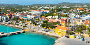 Colour in the cruise port and capital city Kralendijk,Bonaire one of the Caribbean Netherlands’ ABC Islands.