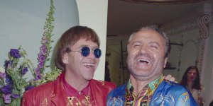 Elton John and Gianni Versace,1992.
