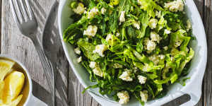 Adam Liaw’s green Greek salad.