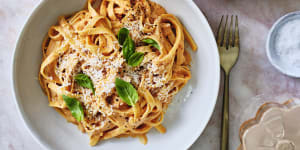 Fettuccine alla vodka.