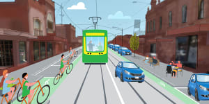 Fresh designs of a long-awaited Sydney Road overhaul have been released by VicRoads,but permanent and protected cycling lanes are still not guaranteed.