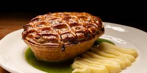 A pie and mash at the Flying Fox.