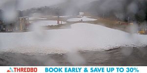 Snowcams show Friday Flat beginners slope at Thredbo resort on Thursday morning.
