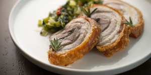 For a serious main course,porchetta is the go.